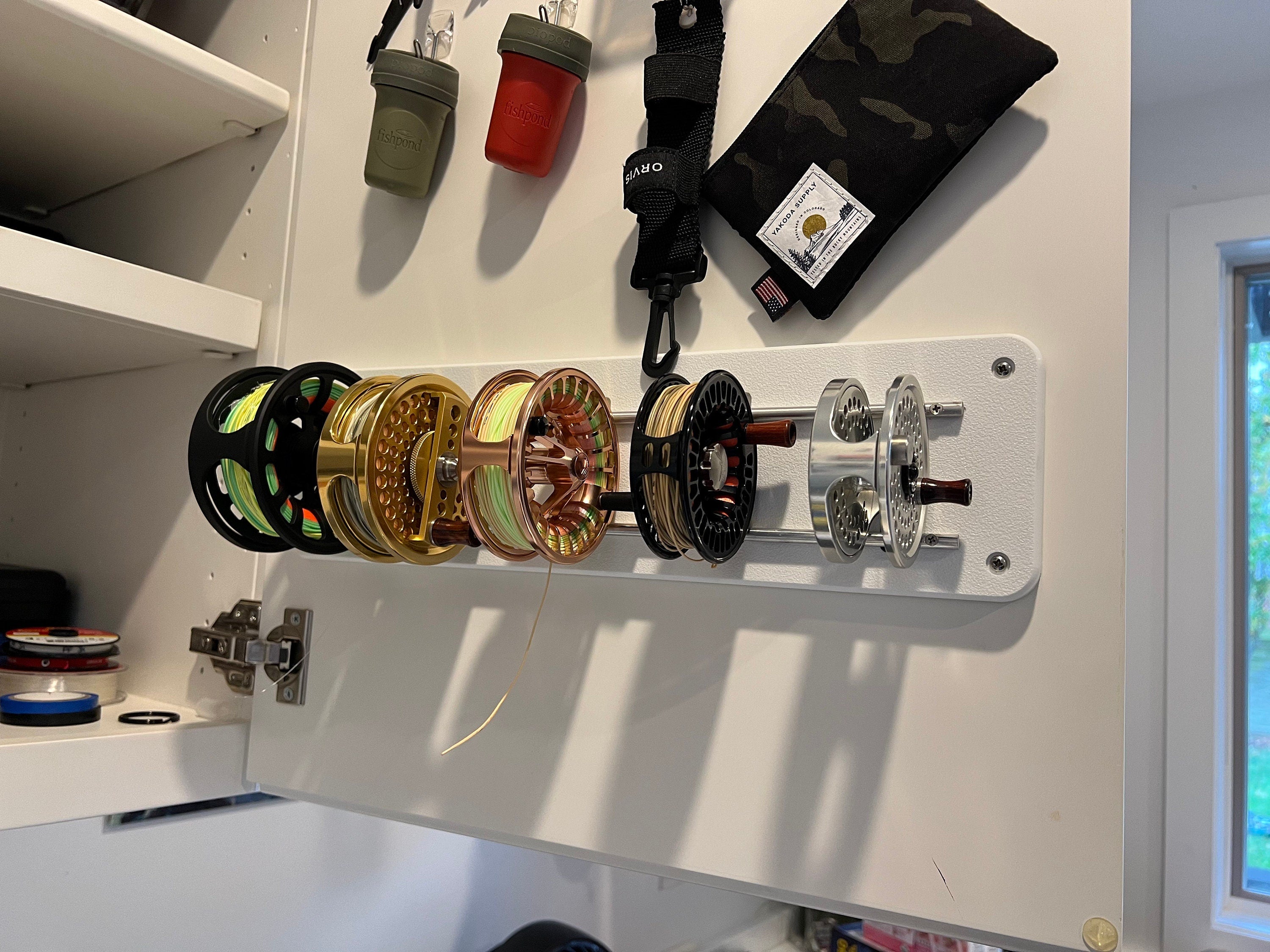 Fly Reel Storage Rack - Fishing Gear Organization and Storage KING Sta ...