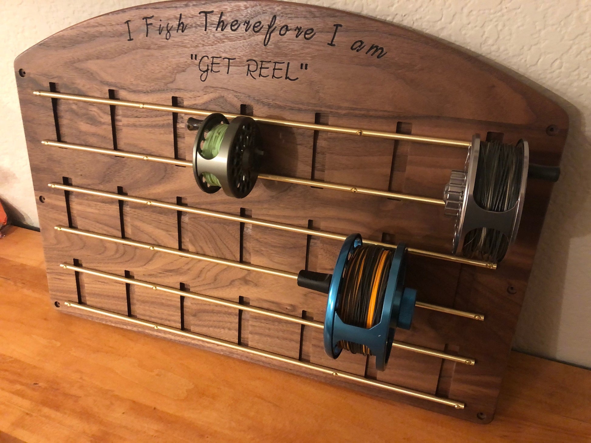 diy fishing reel holder Custom Fly Fishing Reel Holder