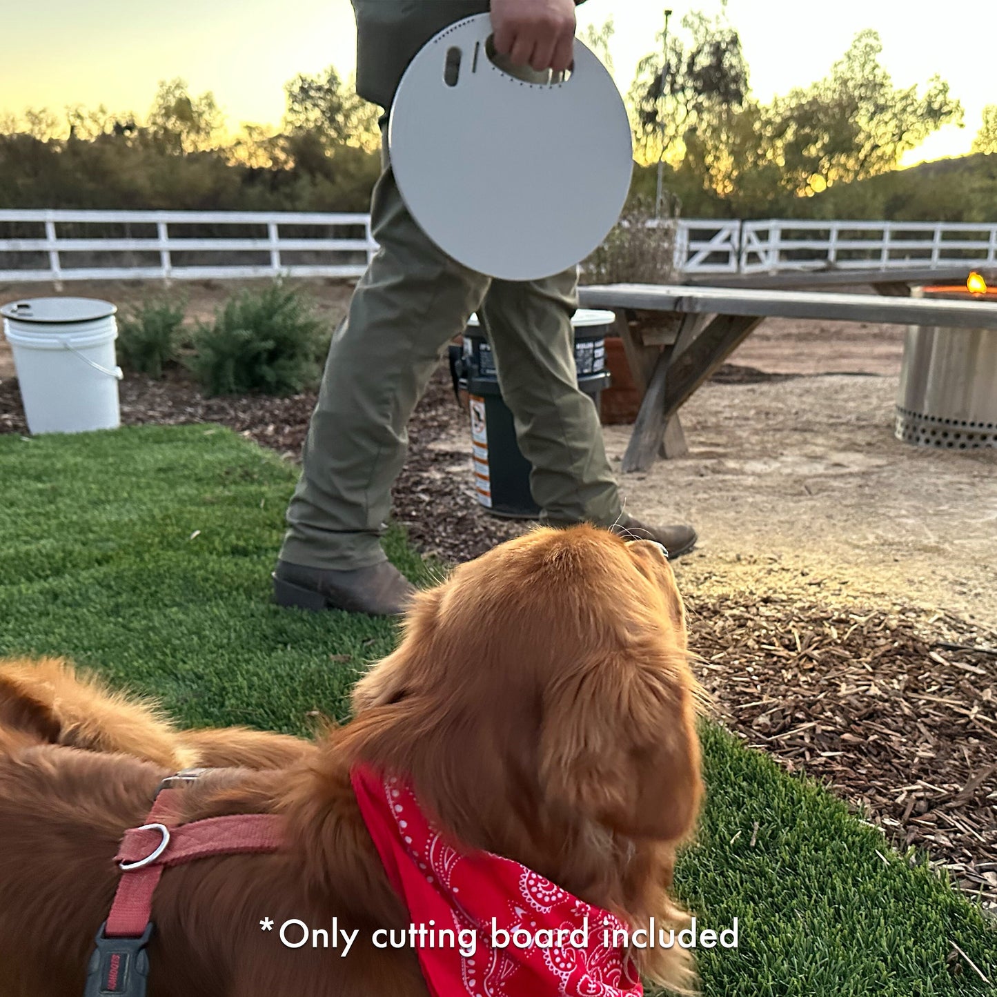 5 Gallon Bucket Fishing/Camping Cutting Board Top